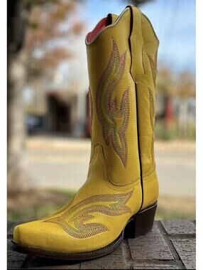 NEW PLANET COWBOY'S PSYCHEDELIC COLLECTION LEATHER BOOTS WOMEN'S SIZE 9.5